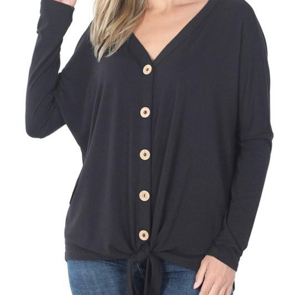 Tied Button Down Top